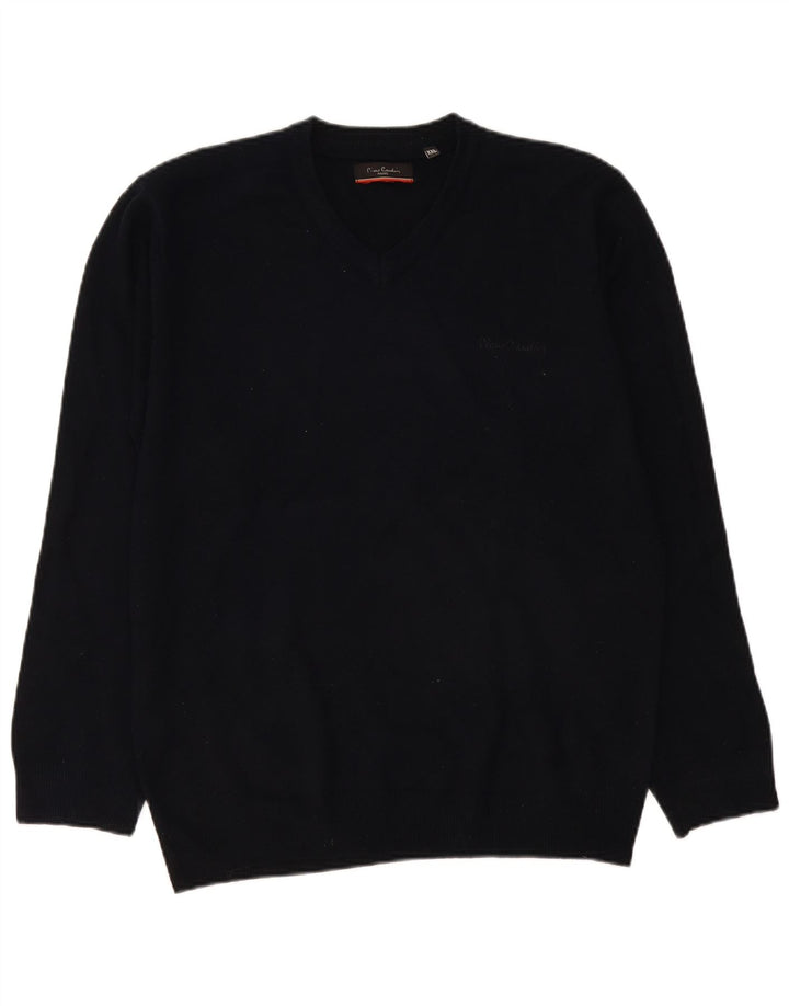 Pierre Cardin Herre V-hals sweater 2XL marineblå