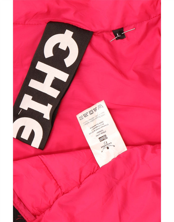 Chiemsee polstret jakke til kvinder UK 16 Large Pink Nylon