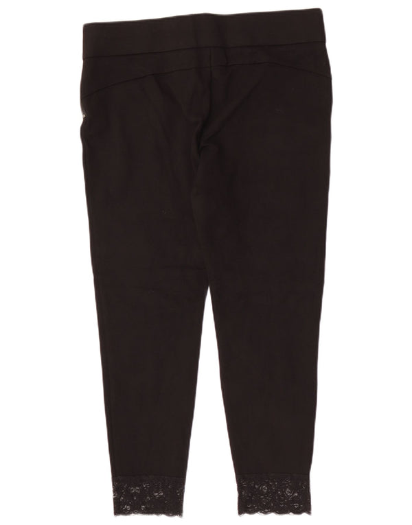 Zara Womens Legging Cropped Trousers XL W32 L25 Sort