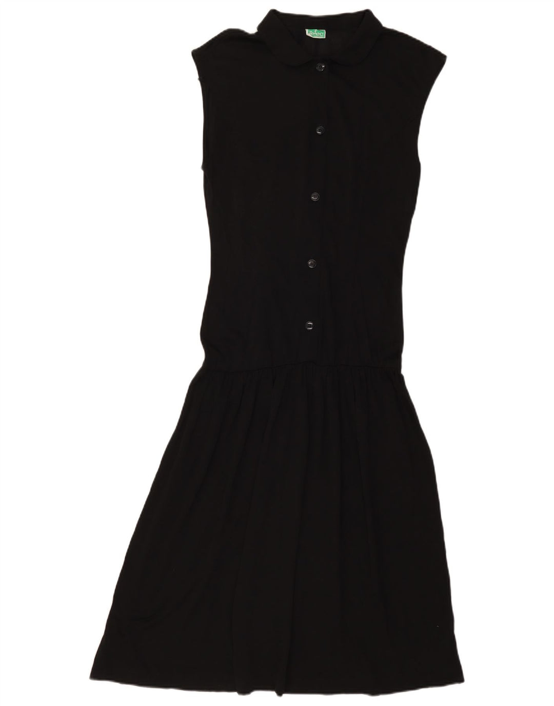 Vintage Dame Drop Waist Dress UK 10 Small Black