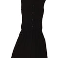 Vintage Dame Drop Waist Dress UK 10 Small Black