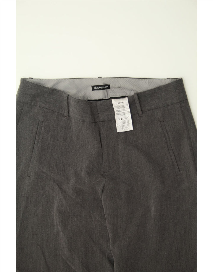 DOCKERS Womens Bootcut Casual Trousers US 12 Large W34 L33 Grey Polyester Vintage Dockers and Second-Hand Dockers from Messina Hembry 