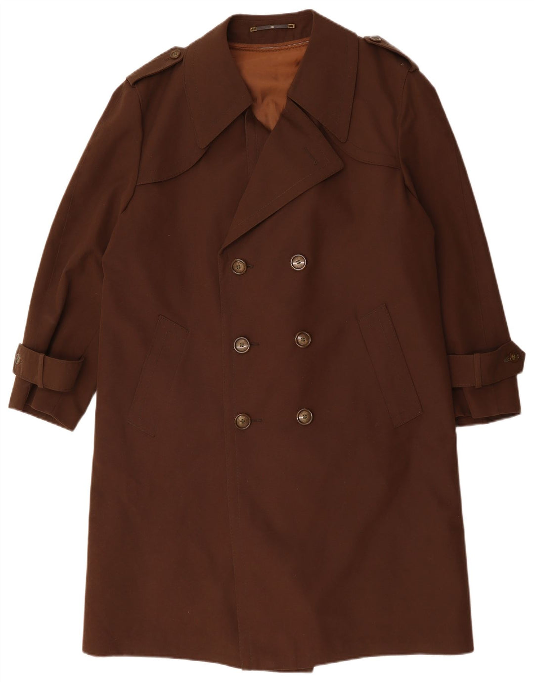 Vintage herre dobbeltradet trenchcoat UK 38 medium brun