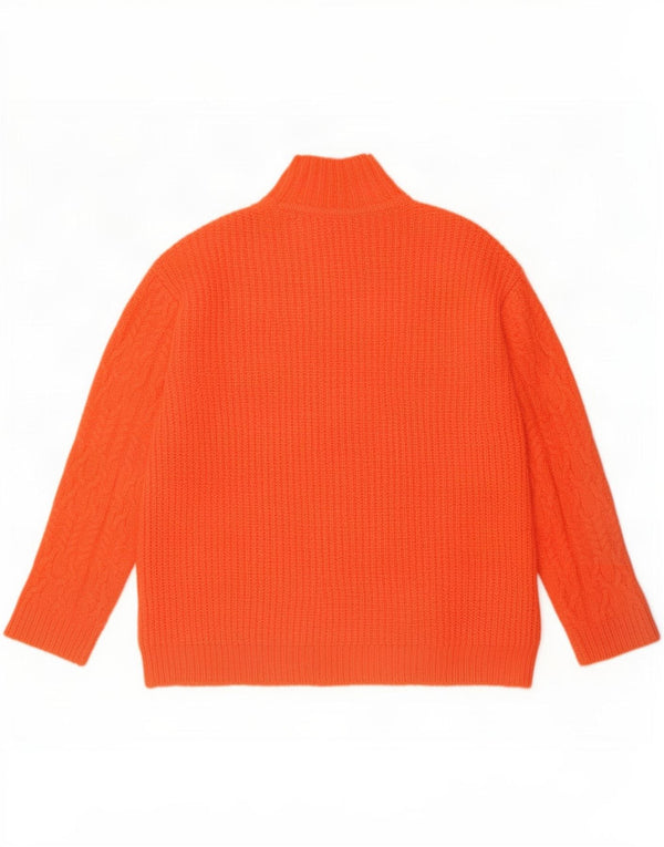 Marks & Spencer Dame Turtle Neck Jumper Sweater UK 10 Small Orange