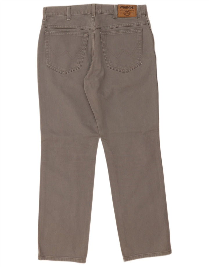 Wrangler Herre Regular Fit Straight Jeans W34 L30 Grå Bomuld