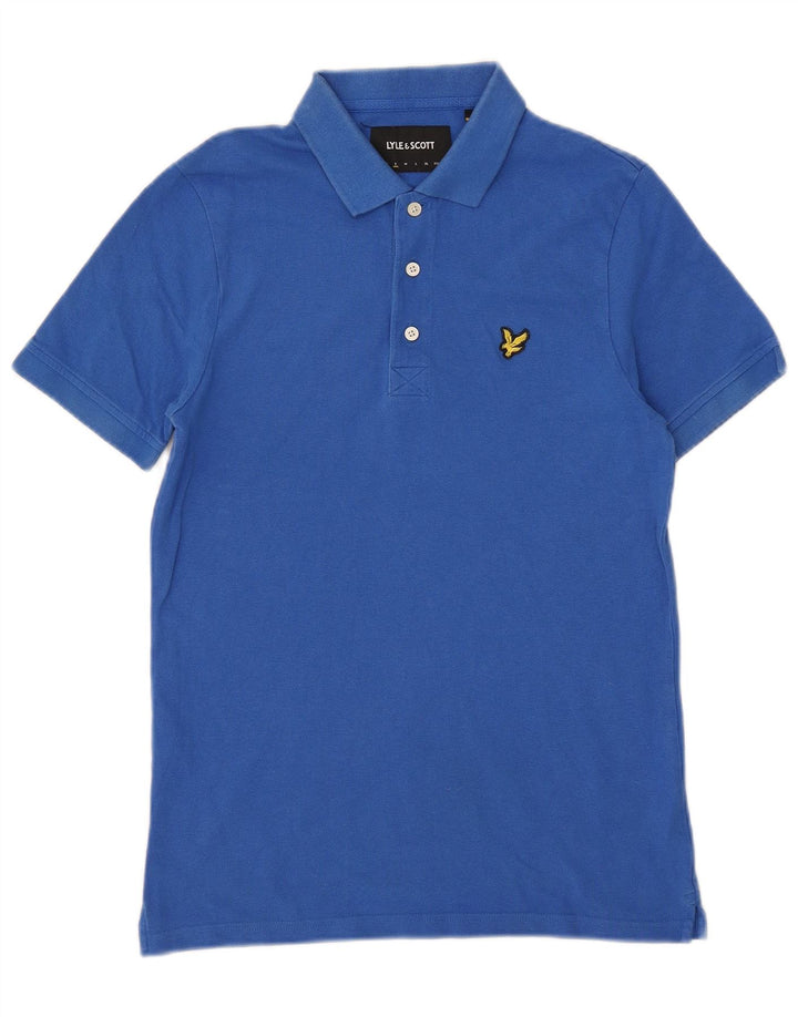 Lyle & Scott herre poloskjorte lille blå bomuld