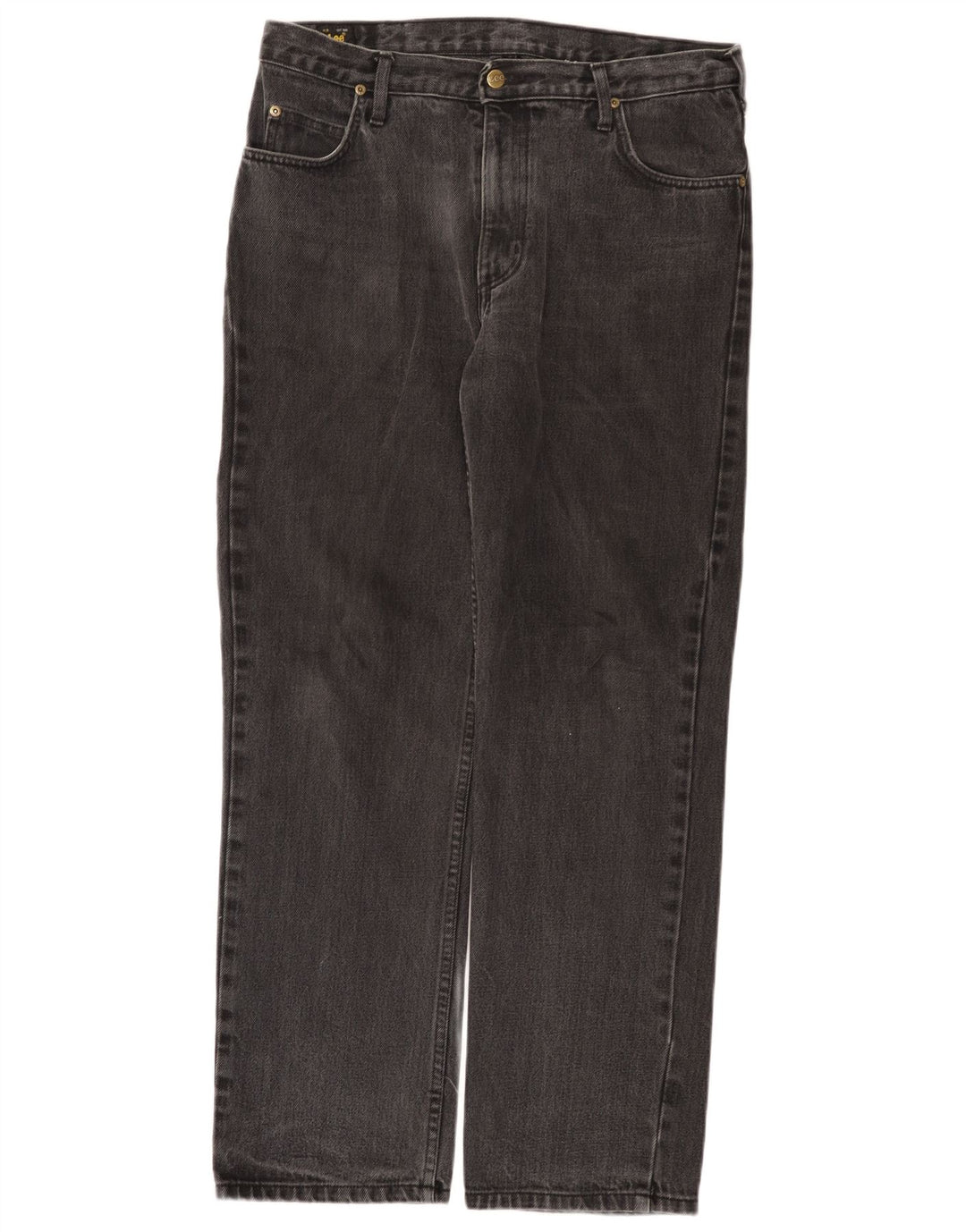 Lee Mens Brooklyn Straight Jeans W34 L30 Grå Bomuld