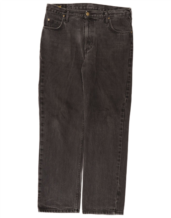 Lee Mens Brooklyn Straight Jeans W34 L30 Grå Bomuld