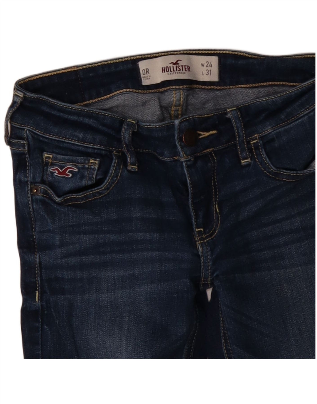 HOLLISTER Dame Skinny Jeans US 0 XS W24 L31 Blå Bomuld