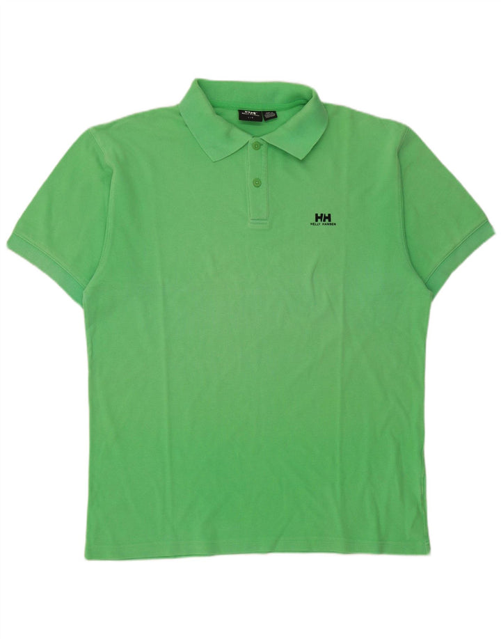 Helly Hansen Herre Polo Shirt Stor Grøn Bomuld