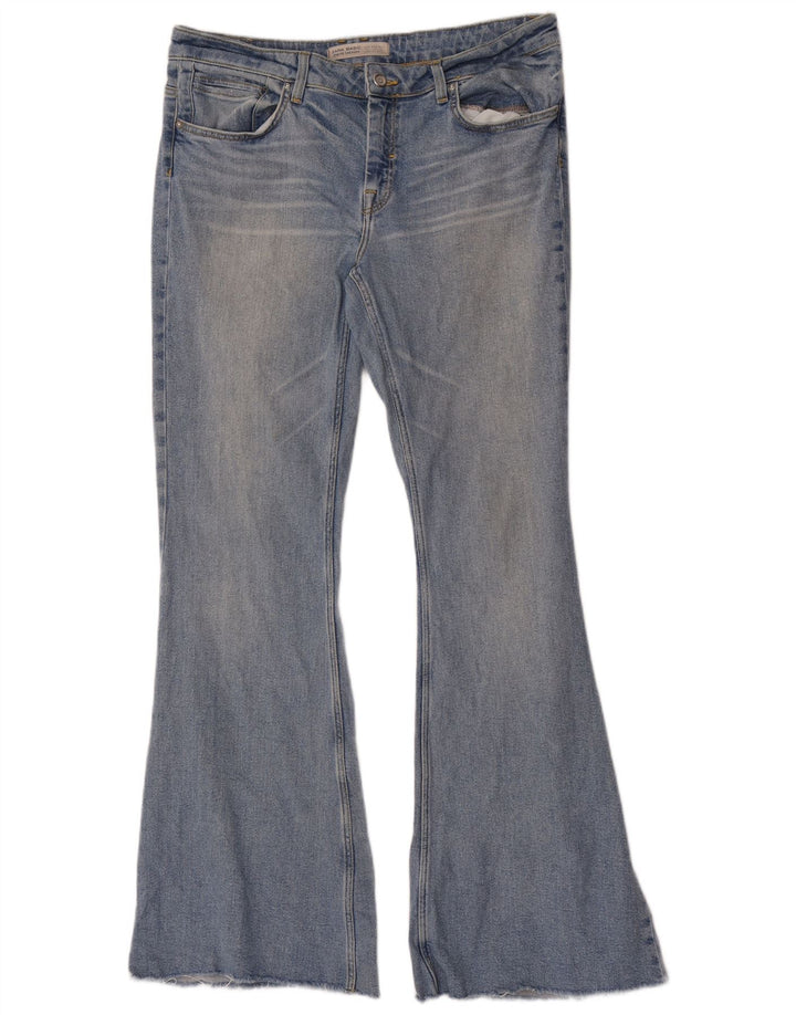 Zara Dame Flared Jeans EU 42 Large W32 L34 Blå