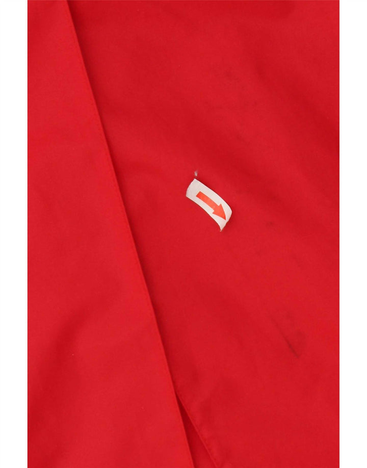 Fiorucci Trench Coat med hætte til kvinder UK 14 Medium Rød Nylon