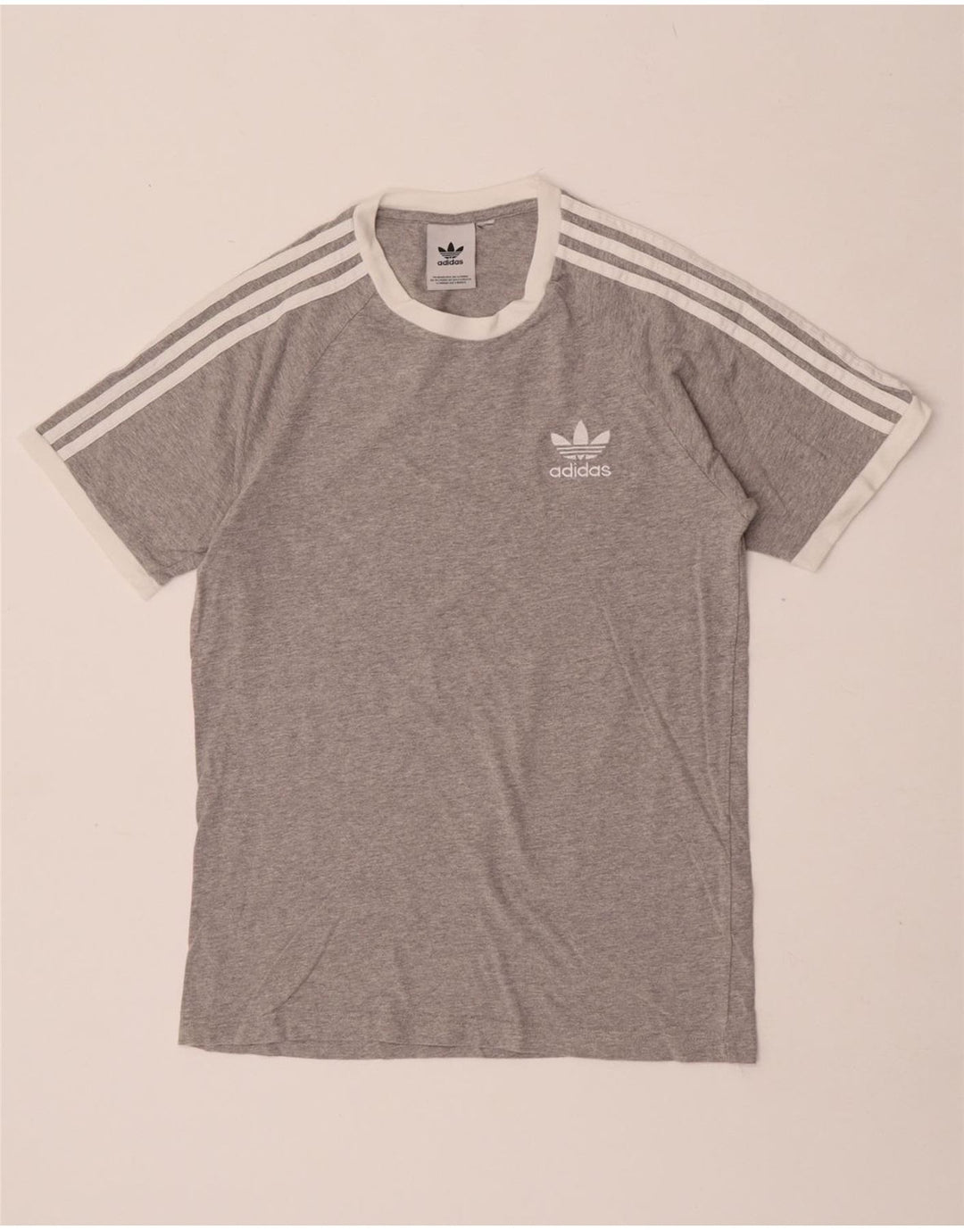 Adidas Herre T-Shirt Top Lille Grå Flecked