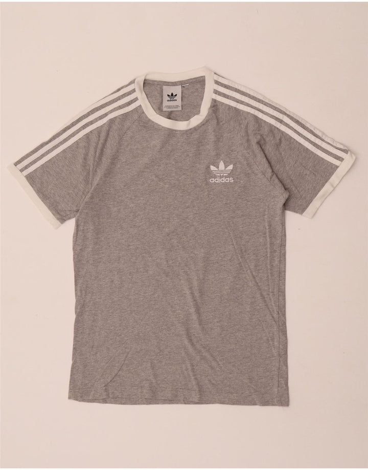 Adidas Herre T-Shirt Top Lille Grå Flecked