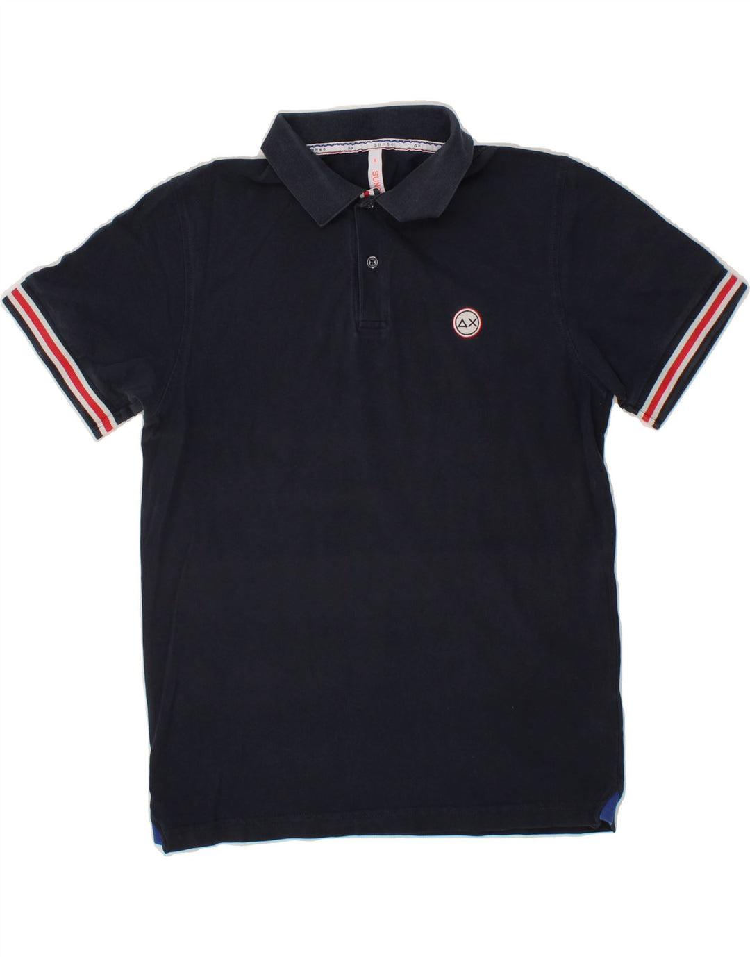 SUN68 Mens Polo Shirt Medium Navy Blue Cotton Vintage Sun68 and Second-Hand Sun68 from Messina Hembry 