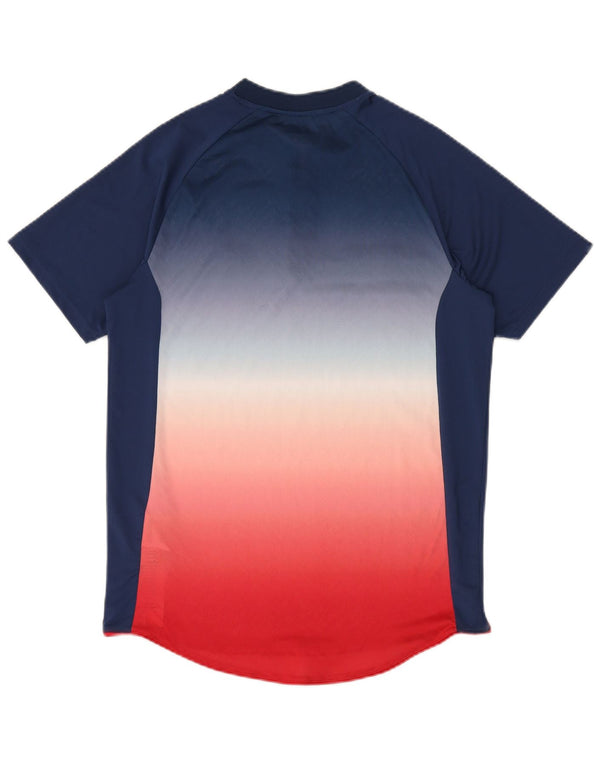 Ellesse Herre T-Shirt Top Small Navy Blue Colourblock Polyester