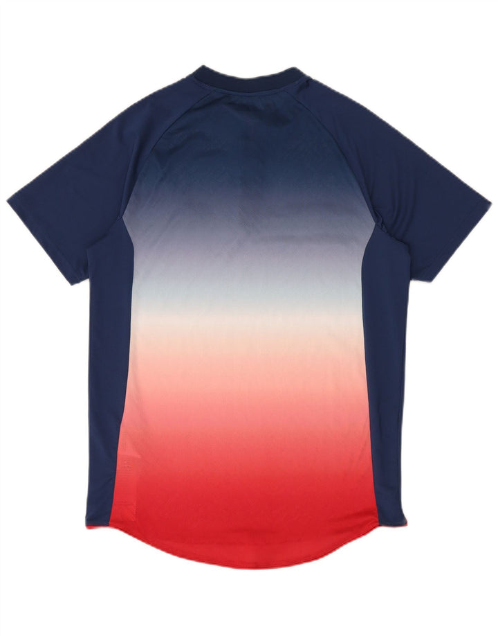 Ellesse Herre T-Shirt Top Small Navy Blue Colourblock Polyester