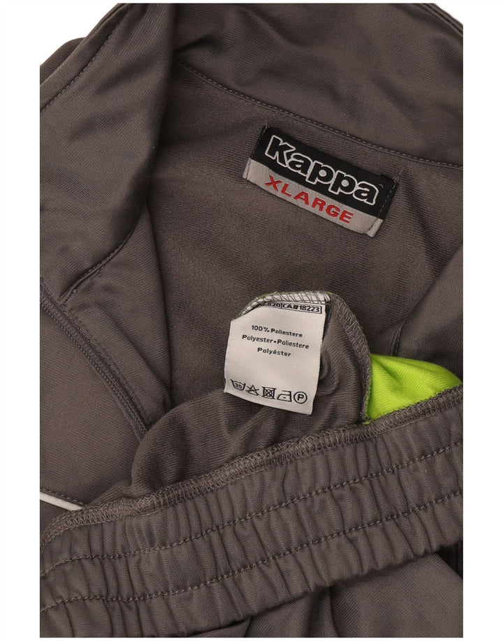 Kappa Mens Tracksuit Top Jacket XL Grey Colourblock Polyester