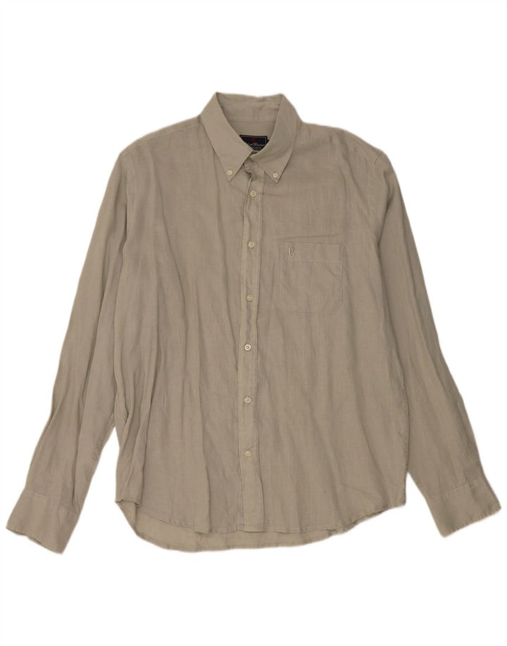Conte of Florence Herreskjorte 2XL Grå hør