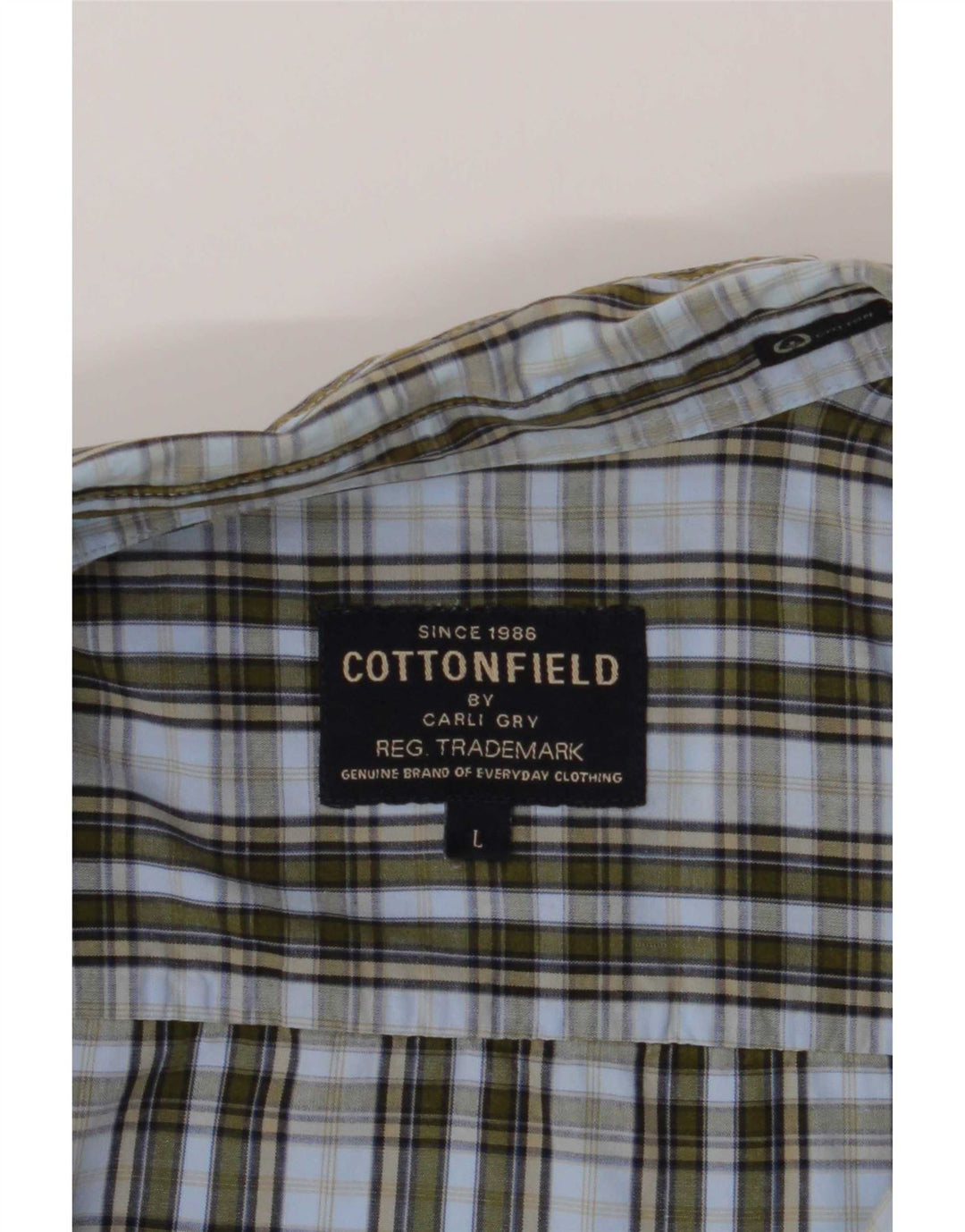 Cottonfield Mens Shirt Large Blue Check