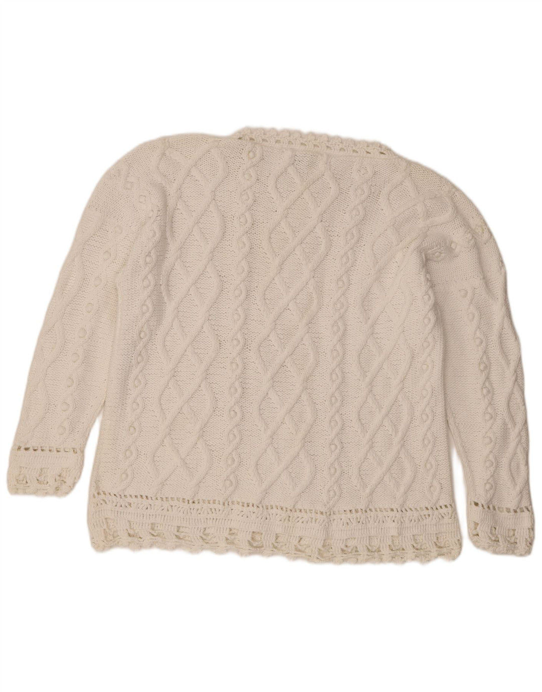 Golden Spiderweb Dame Boat Neck Jumper Sweater UK 16 Large White