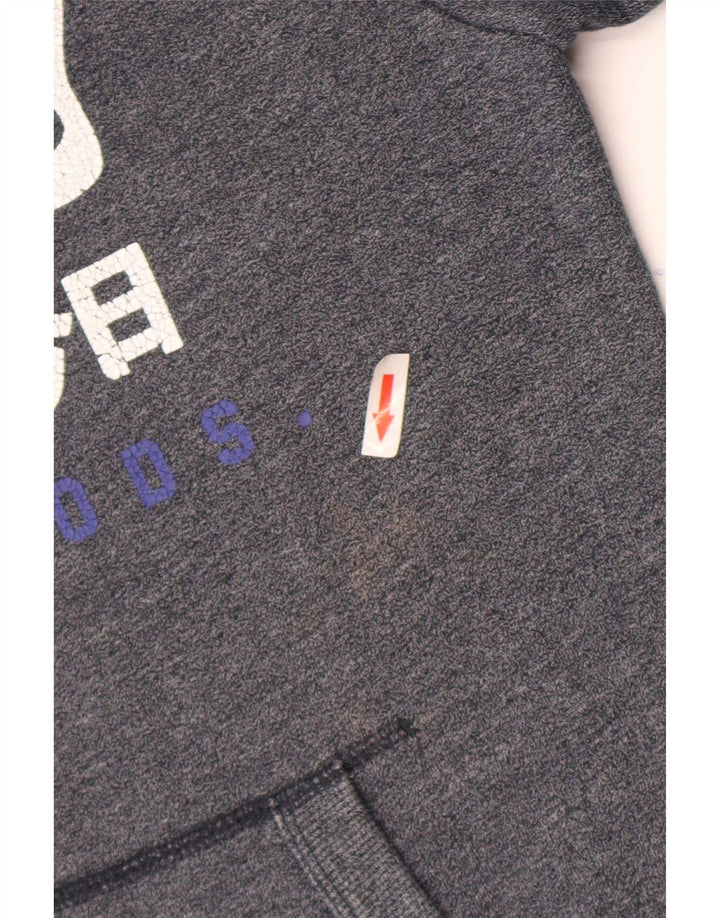 Superdry Grafisk hættetrøje til mænd, lille grå bomuld