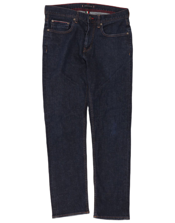 Tommy Hilfiger Herre Denton Straight Jeans W32 L30 Marineblå Bomuld