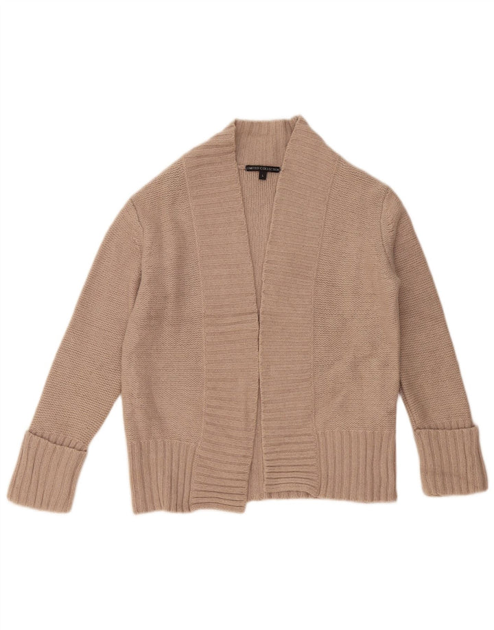 Marks & Spencer Dame Cardigan Sweater UK 16 Stor Beige Angora