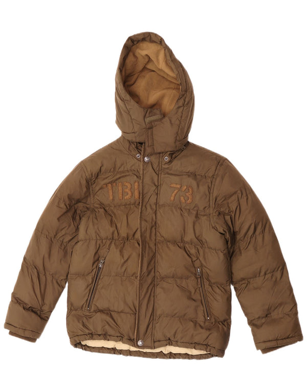 Timberland Boys Grafisk polstret hættejakke 11-12 år brun polyester