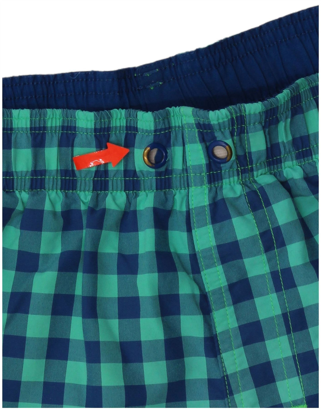 Adidas Badeshorts til mænd Stor turkis Gingham Nylon