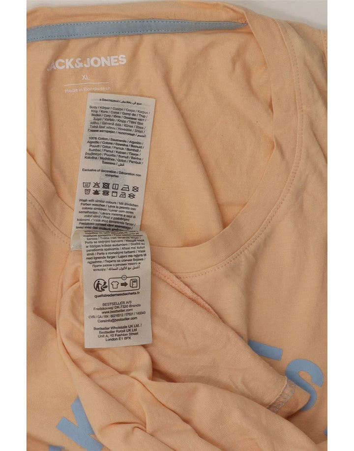 Jack & Jones Herre Grafisk Vest Top XL Beige Bomuld