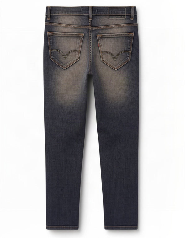 Levi's Womens 519 Distressed Slim Jeans W28 L28 Blå
