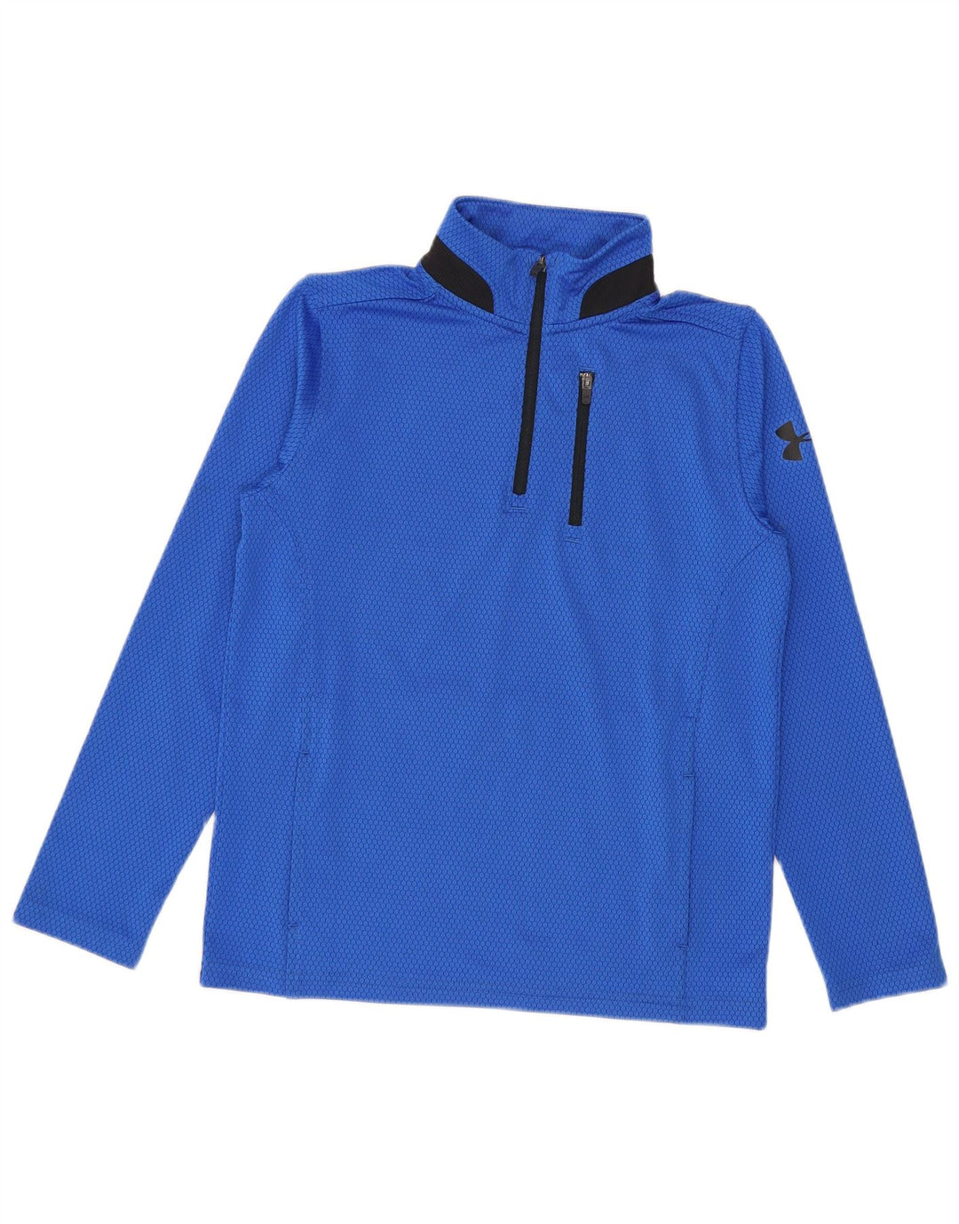 Under Armour Boys Pullover Træningsdragt Top 7-8 år Small Blue Colourblock