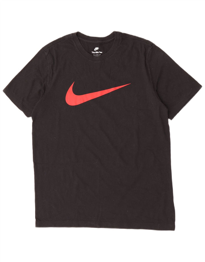 Nike grafisk T-shirt top til mænd, stor sort bomuld