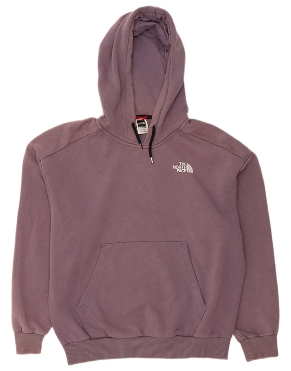 The North Face Womens Graphic Hoodie Jumper UK 16 Large Purple Cotton