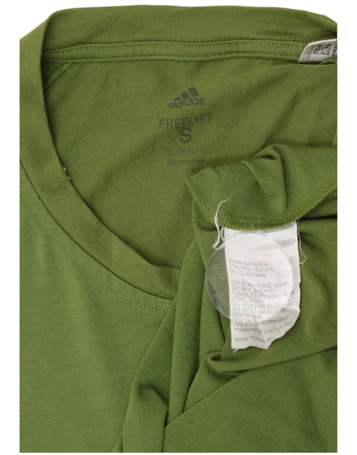 Adidas Herre Climalite T-Shirt Top Lille Grøn Bomuld