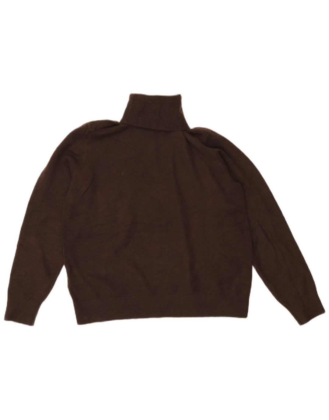 Marks & Spencer Dame Rullehals sweater UK 14 Medium Brun