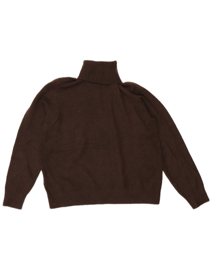 Marks & Spencer Dame Rullehals sweater UK 14 Medium Brun
