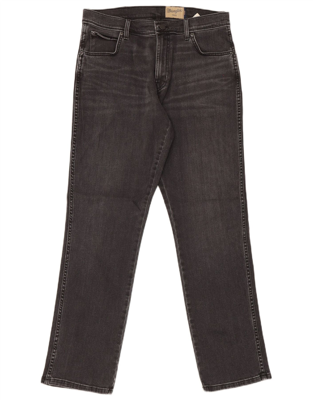 Wrangler Herre Texas Stretch Straight Jeans W34 L32 Sort Bomuld