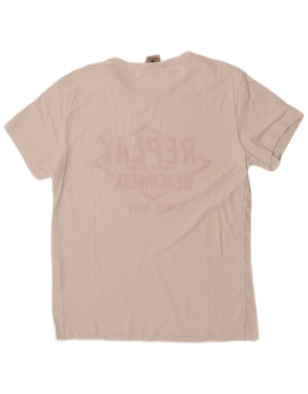 Replay Herre Grafisk T-Shirt Top Lille Hvid