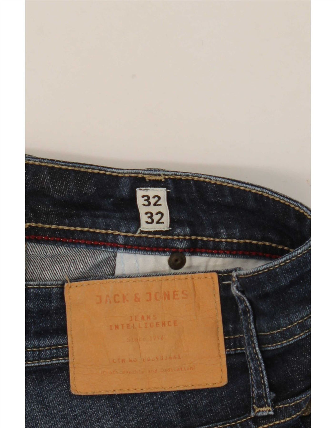 Jack & Jones Herre Clark Regular Fit Straight Jeans W32 L32 Blå