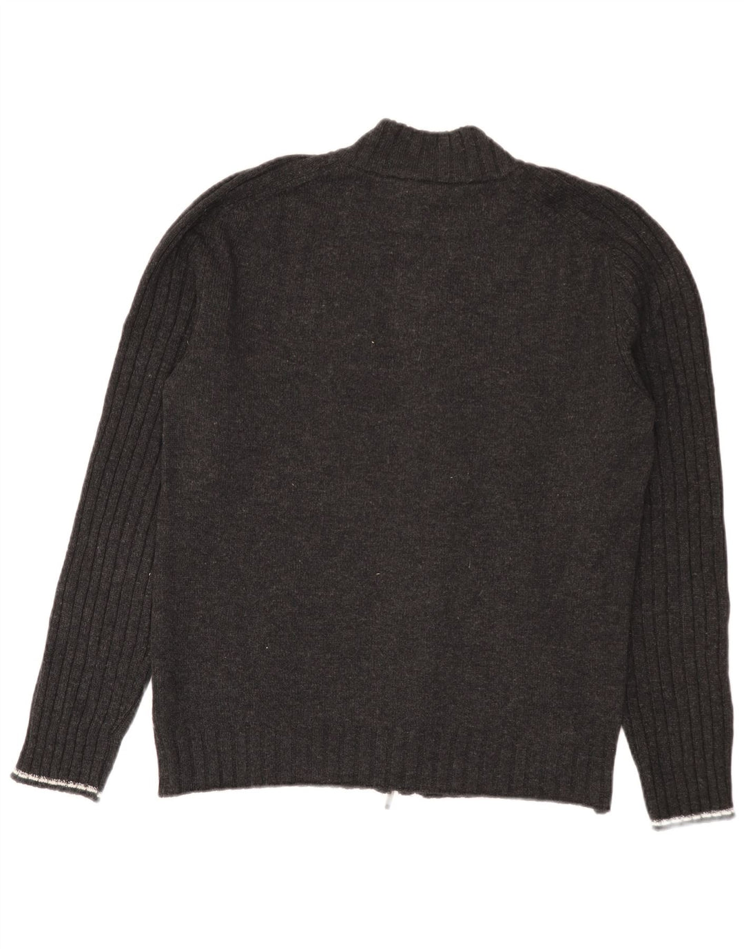 Harmont & Blaine Herre Cardigan Sweater med fuld lynlås Stor grå Colourblock Uld