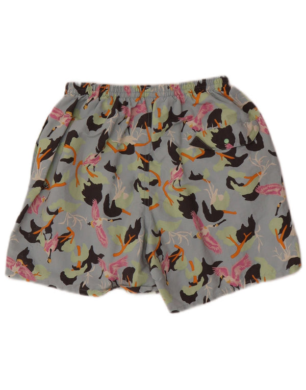 Patagonia kvinders grafiske sportsshorts UK 8 Small Blue Animal Print