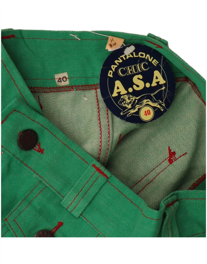 Chic Dame Flare Casual Bukser IT 40 Small W24 L28 Grøn