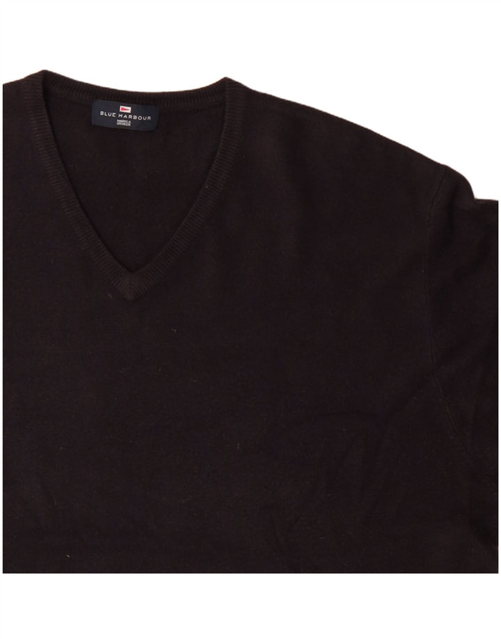 Marks & Spencer Herre Blue Harbor V-hals sweater 2XL marineblå