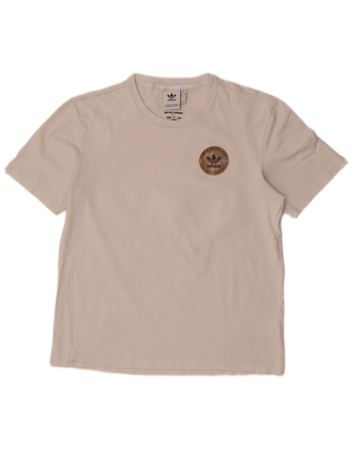 Adidas Grafisk T-shirt top til mænd Medium hvid bomuld