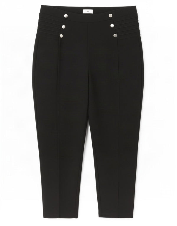 Zara Womens Cropped Trousers XL W32 L24 Sort
