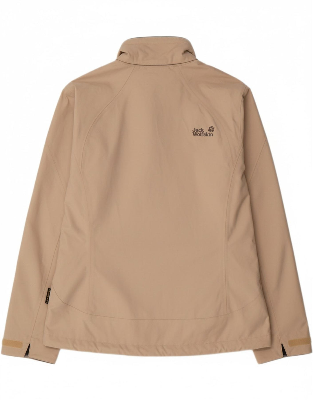 JACK WOLFSKIN Womens Rain Jacket UK 12 Medium Beige Polyester