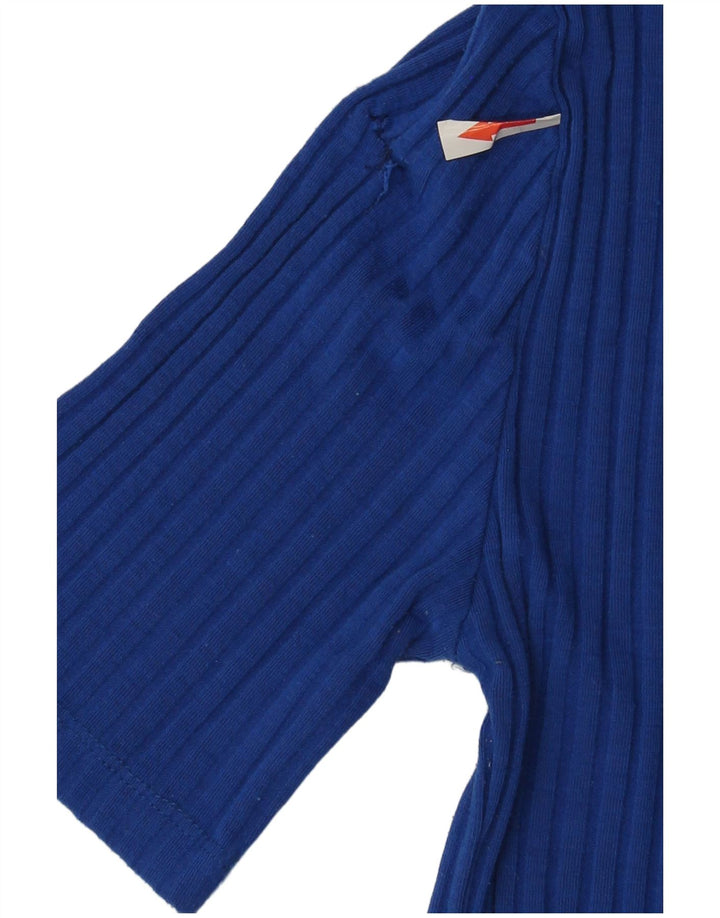 Zara Dame T-Shirt Top UK 12 Medium Blue