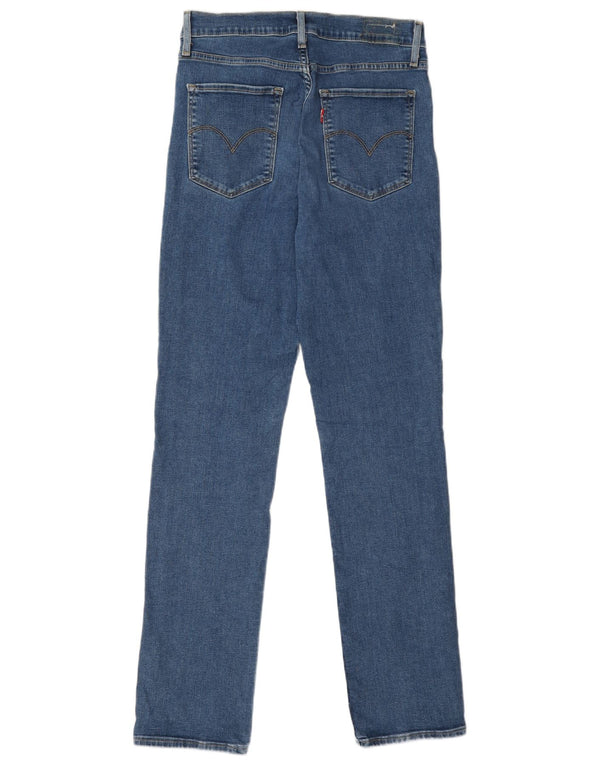 Levi's Womens 724 High Rise Straight Jeans W29 L32 Blue Cotton